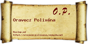 Oravecz Polixéna névjegykártya